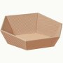 Gift baskets with a wave pattern, hexagonal | Natural | 270 x 290 x 105 mm