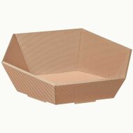 Gift baskets with a wave pattern, hexagonal | Natural |...