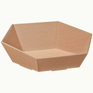 Gift baskets with a wave pattern, hexagonal | Natural |...