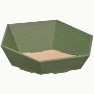 Gift baskets with a wave pattern, hexagonal | Green | 270...