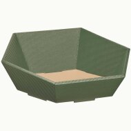Gift baskets with a wave pattern, hexagonal | Green | 340...