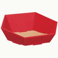 Gift baskets with a wave pattern, hexagonal | Red | 200 x...