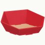 Gift baskets with a wave pattern, hexagonal | Red | 200 x 168 x 85 mm