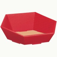 Gift baskets with a wave pattern, hexagonal | Red | 340 x...