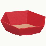 Gift baskets with a wave pattern, hexagonal | Red | 415 x...