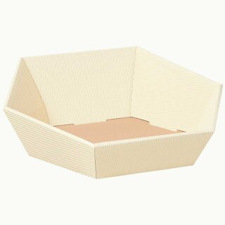 Press baskets wave structure hexagon | cream | 200x168x85 mm