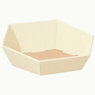 Gift baskets with a wave pattern, hexagonal | Cream | 200...