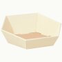 Press baskets wave structure hexagon | cream | 270x290x105 mm