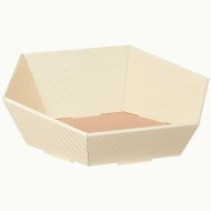 Gift baskets with a wave pattern, hexagonal | Cream | 340...