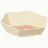 Gift baskets with a wave pattern, hexagonal | Cream | 415...