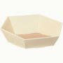 Gift baskets with a wave pattern, hexagonal | Cream | 415 x 465 x 155 mm
