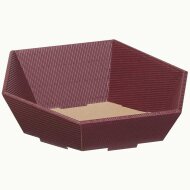 Gift baskets with a wave pattern, hexagonal | Aubergine |...
