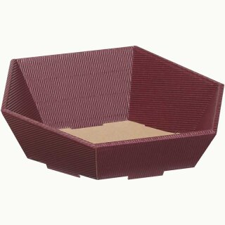 Press baskets wave structure hexagon | eggplant | 340x380x130 mm