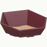 Gift baskets with a wave pattern, hexagonal | Aubergine |...