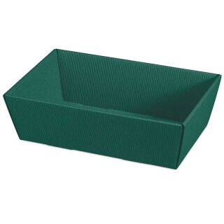 Gift baskets with a wave pattern | Green | 330 x 190 x 110 mm