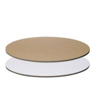 Oval decorative panels | White and brown | 300x200 mm