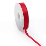 Double sided satin ribbons red | 25 mx16 mm