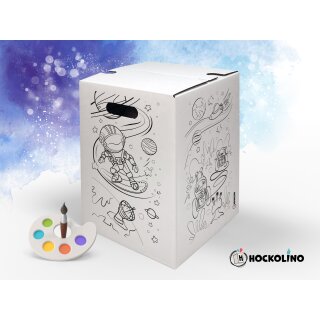 Hockolino | DIY-Coloring cardboard stool | Space | 300x300x420 mm