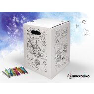 Hockolino | DIY-Ausmal-Papphocker | Weltraum | 300x300x420 mm