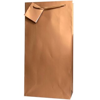 Carrier bags copper | 2 wine/champagne bottle | 180x90x360 mm
