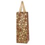 Tragetaschen Sternenzeit Rot/Gold | 1 Wein-/Sektflasche | 120x100x360 mm