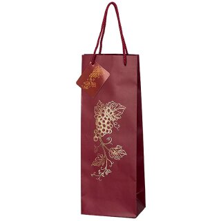 Carrier bags "Edle Traube Bordeaux" | 1 wine/sparkling wine bottle | 125 x 90 x 365 mm