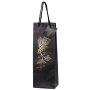Tragetaschen Edle Traube Schwarz | 1 Wein-/Sektflasche | 125x90x365 mm