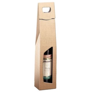 Tragekartons Struktura VITA Royal Metallic | 1 Wein-/Sektflasche | 90x90x365 mm