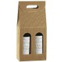 Carrying boxes wave structure nature | 2 wine/champagne bottle | 180x90x340 mm