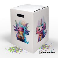 Hockolino | Design - Papphocker | Geburtstagsaxolotl |...