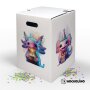 Hockolino | DIY- Coloring cardboard stool | Birthday axolotl | 300x300x420 mm