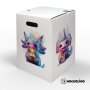Hockolino | DIY- Coloring cardboard stool | Birthday axolotl | 300x300x420 mm