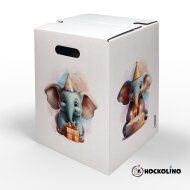 Hockolino | DIY- Coloring cardboard stool | Birthday...