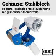 BOXXtape Premium hand dispenser for adhesive tapes up to 50 mm wide | Safety knife