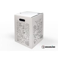 Hockolino | DIY Coloring Cardboard Stool | Forest Animals | 300x300x420 mm