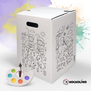 Hockolino | DIY- Coloring cardboard stool | Pets | 300x300x420 mm
