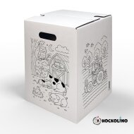 Hockolino | DIY- Coloring cardboard stool | Farm | 300x300x420 mm