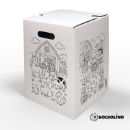 Hockolino | DIY- Coloring cardboard stool | Farm | 300x300x420 mm