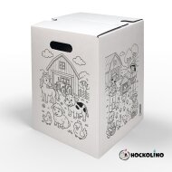Hockolino | DIY Coloring Cardboard Stool | Farm | 300x300x420 mm