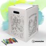 Hockolino | DIY- Coloring cardboard stool | Harvest festival | 300x300x420 mm