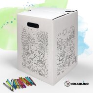 Hockolino | DIY- Coloring cardboard stool | 4 seasons | 300x300x420 mm
