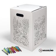 Hockolino | DIY- Coloring cardboard stool | 4 seasons | 300x300x420 mm