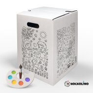 Hockolino | DIY- Coloring cardboard stool | 4 seasons | 300x300x420 mm