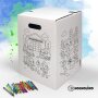 Hockolino | DIY- Coloring cardboard stool | Building site | 300x300x420 mm