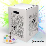 Hockolino | DIY- Coloring cardboard stool | Pirates | 300x300x420 mm