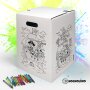 Hockolino | DIY- Coloring cardboard stool | Pirates | 300x300x420 mm