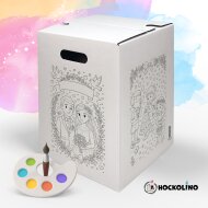 Hockolino | DIY- Coloring cardboard stool | Wedding | 300x300x420 mm