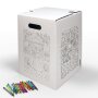 Hockolino | DIY- Coloring cardboard stool | Wedding | 300x300x420 mm
