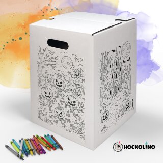 Hockolino | DIY- Coloring cardboard stool | Halloween | 300x300x420 mm