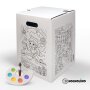 Hockolino | DIY-Ausmal-Papphocker | Feenzauber im Alltag | 300x300x420 mm